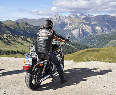 Motor-biking in the Dolomites