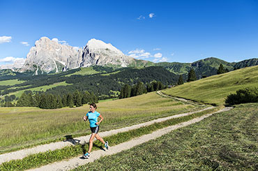 jogging nelle Dolomiti
